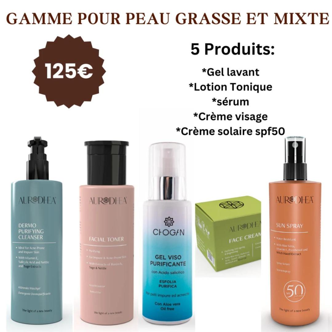 Gamme pour peau grasse et mixte